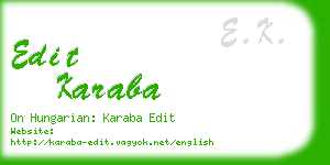 edit karaba business card